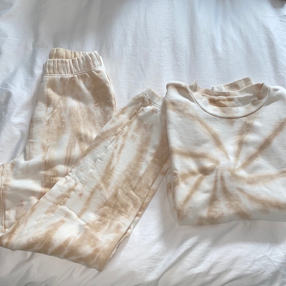 Reformation tie dye sweat suit